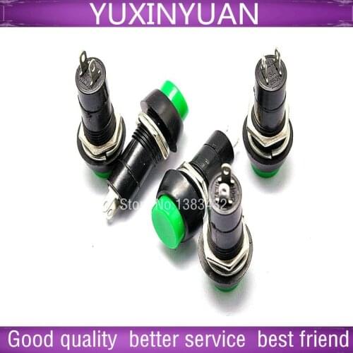 Latching switch button switch/PBS - 11 - a 3 a/250 v green 10pcs/lot