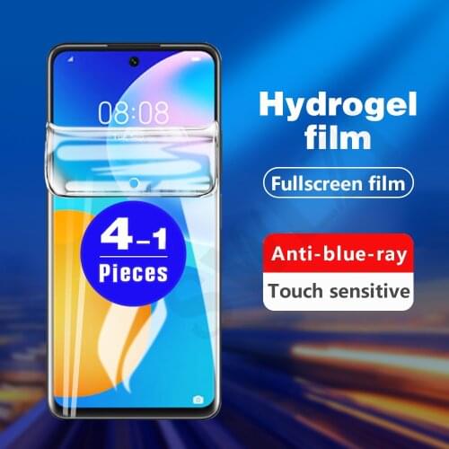 1-4Pcs cover for huawei p smart 2021 2020 S Z pro 2019 plus 2018 hydrogel film Not Glass phone screen protector protective film