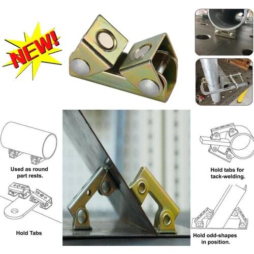 1PCS Small Magnetic V-type Clamp Welding Holder Welding Fixture Adjustable Magnet V-Pads Metal Working Tool Hand Tools Box