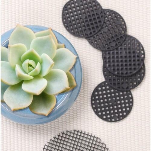 10Pcs/Set Durable Anti-Leakage Flower Pot Hole Mesh Pad Round Bonsai Drainage Mesh Screens Flowerpot Bottom Mesh Cushion