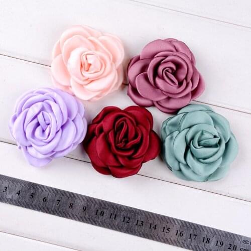 10PCS Cute Curling Burning Flowers for Baby Girls Headbands Clips Boutique Hair Flower Diy Headwear Hair Accessories