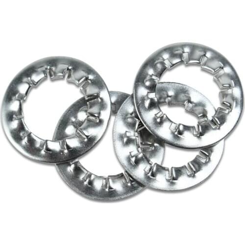 100Pcs DIN6798J M3 M4 M5 M6 M8 304 Stainless Steel Washers Internal Toothed Gasket Washer Serrated Lock Washer