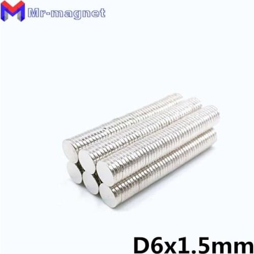 2000Pcs 6 x 1.5 mm Neodymium Magnet Permanent N35 D6*1.5 NdFeB Super Strong Powerful Small Round Magnetic Magnets Disc 6*1.5