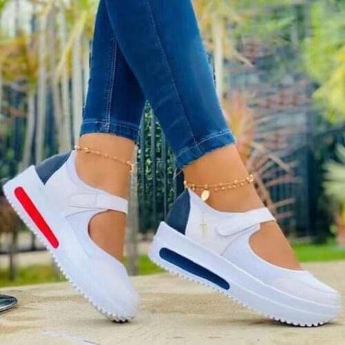 2021 Womens Sandals Summer New Fashion Thick Soled Velcro Sandals Plus Size European And American Casual Shoes Female Sandals