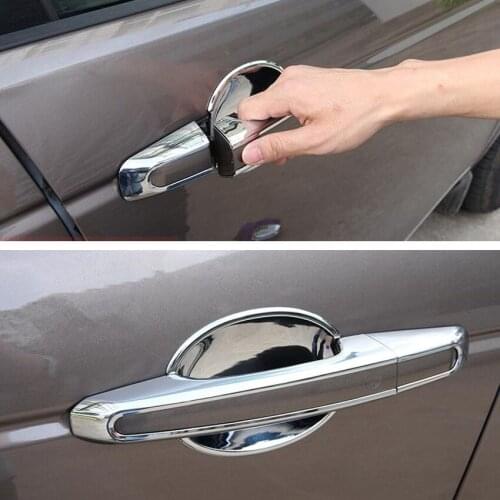 4Pcs/set Car Exterior Door Handle Bowl Cover Trim Sticker For Land Rover Discovery Sport 2015 Styling Car-covers