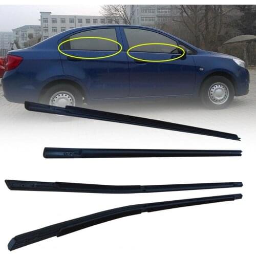 4Pcs Window Edge Strip Rubber Auto Seal Protector Window Sealing Trim Belt for GM-Buick New Sail 2010 2011 2012 2013