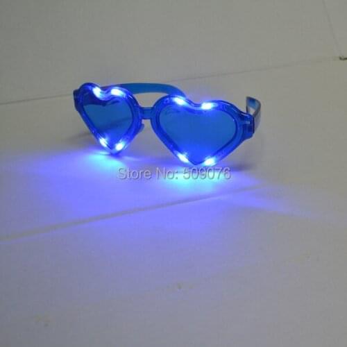 Free shipping 24pcs/lot 3mode led Extra large eyeglass led heart-shaped glasses glowing glasses for event & party supplies
