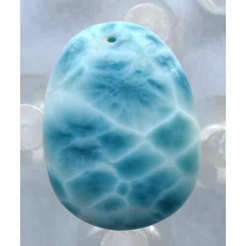 Free Shipping Natural Larimar Oval Pendants Women Jewelry Accessories Weddings Parties Birthday Gift