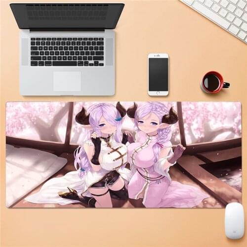 Anime Large XXL Office Computer Desk Pad Desktop Keyboard Large Mouse Pad Leather Notebook Computer Pad Gamer Mouse Pad