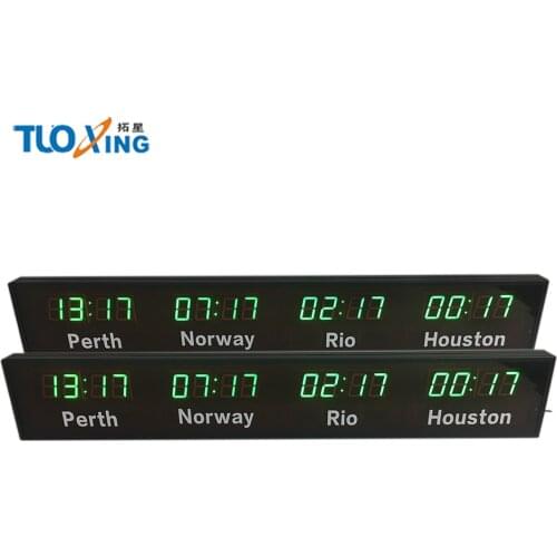 GPS/WIFI Calibration time world zone clock led clock wall clock green light