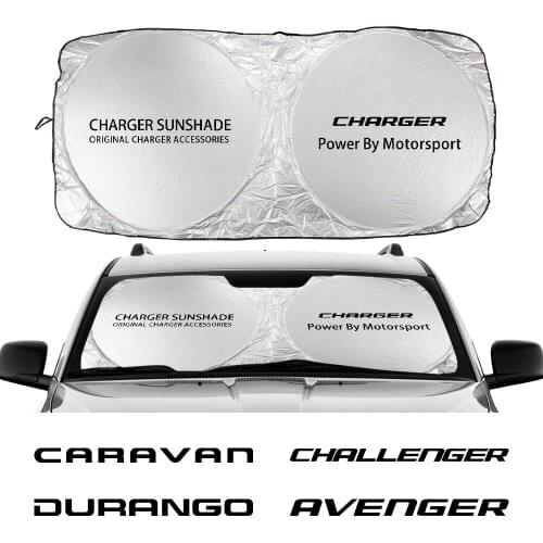 For Dodge JOURNEY AVENGER CALIBER CARAVAN CHALLENGER CHARGER DART DURANGO NITRO RAM Car Windshield Sunshade Cover Parasol AntiUV