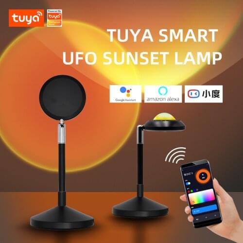 Tuya Wifi Smart Life Sunset Lamp Projection Rainbow Spotlight Light Projector USB Led Night Lights Work With Alexa/Google Home