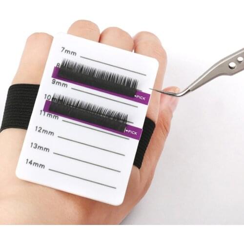 False Eyelash Tray Strip Stand Acrylic Individual Eyelash Extension Hand Plate Lashes Display Board With Wrist Band Makeup Tools
