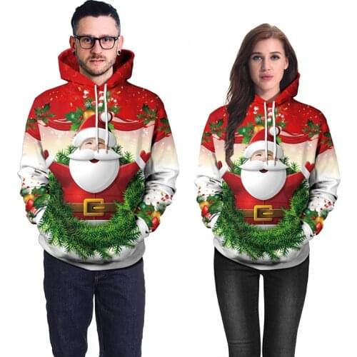 Fashion New Autumn And Winter Christmas Sweater 3D Print Oversized Hooded Sweater Unisex Man Woman Funny Ugly Christmas Sweater
