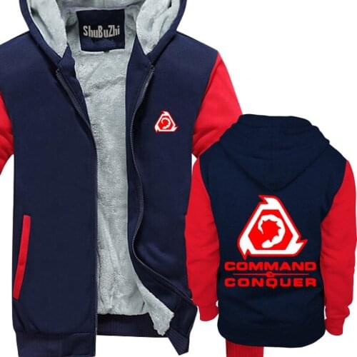 Command Conquer shubuzhi men Winter thick fleece jacket coat sweatshirt fashion brand thick hoodies casual cool hoody