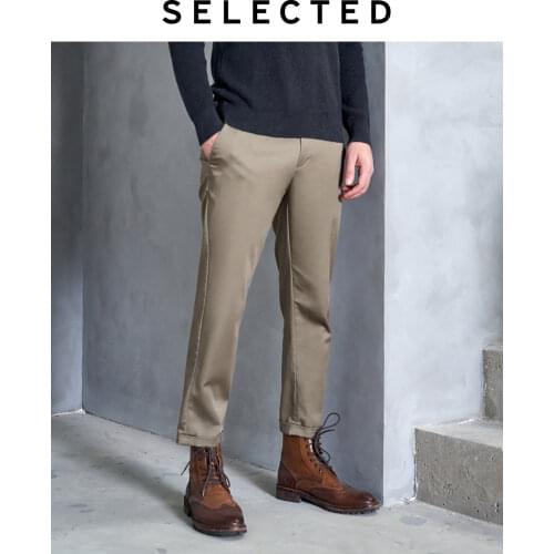 SELECTED Mens Autumn & Winter Cotton Slightly Stretch Crop Pants S|419314544