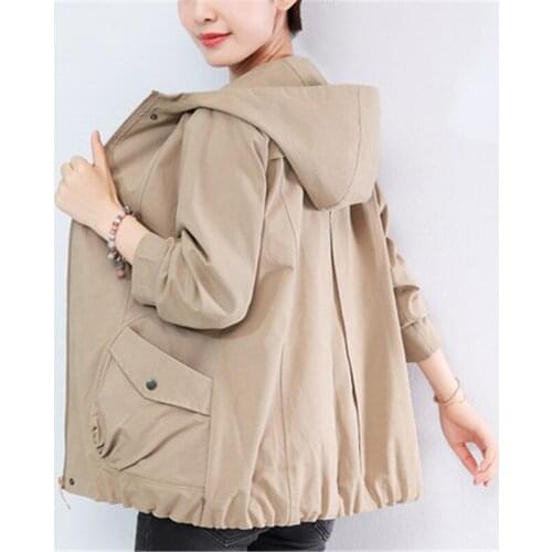 2020 New Spring Autumn Coats Fashion Loose Large Size Women Jacket Wind Coat Short Jacket Female PR114