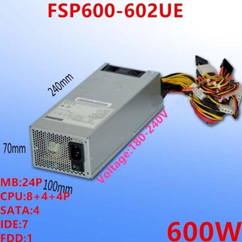 New Original PSU For FSP 2U 600W Power Supply FSP600-602UE