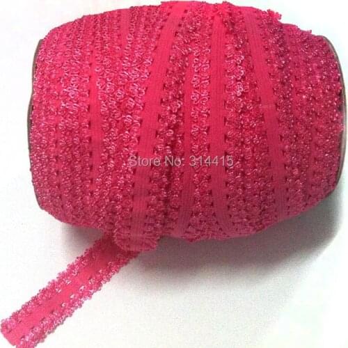 5/8" Solid Color Frilly Elastic Ribbon Lace By Yard 50yard/lot 12 color IN stock Free shipping