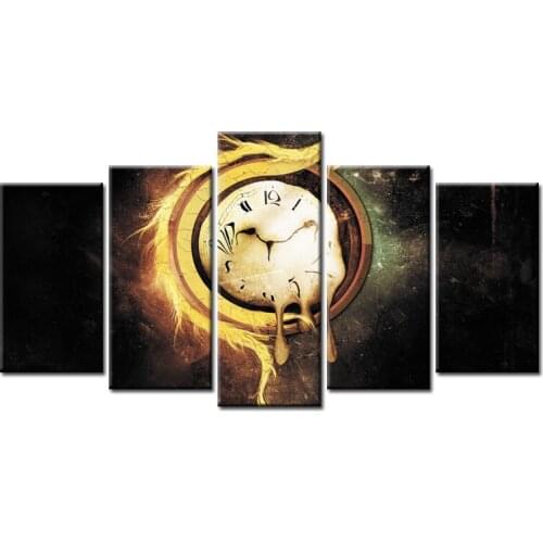 Wholesale 5 Pcs Hot Sell Abstract time Wall Art Picture Modern Home Decoration Living Room Canvas Print Painting/Abstract 82