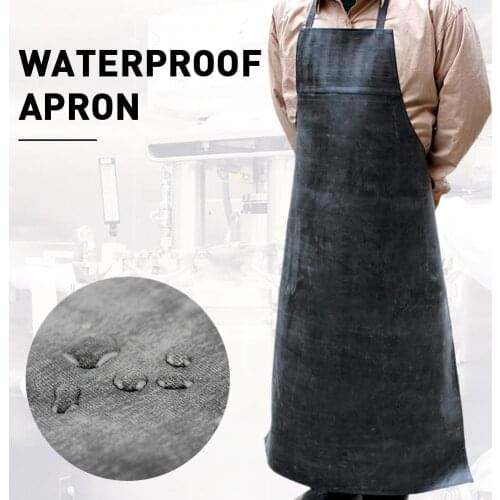 Rubber Vinyl Apron Chemical Resistant Acid And Alkali Resistant Work Safe Waterproof Apron For Lab Work Cleaning Apron