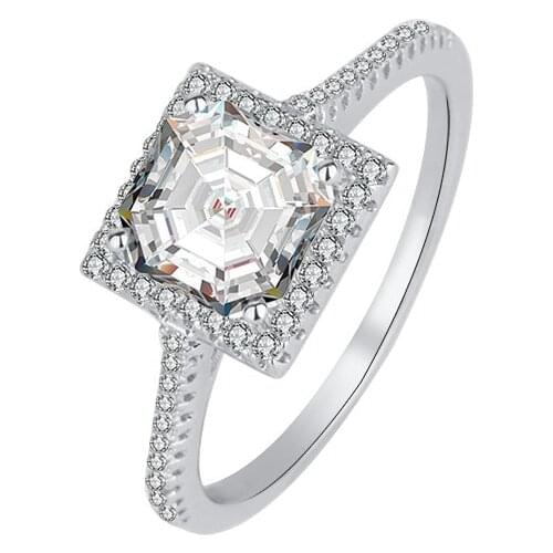 Luxury 100% 925 Sterling Silver Rings 2.3 CT D Real Moissanite Diamonds Engagement Personality Ring For Women Fine Jewelry Gifts