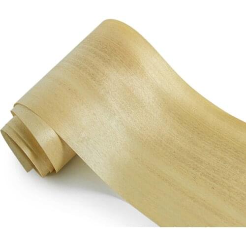 2pcs L:2.5Meters Width:200mm Thickness:0.2mmGold Silk Grapefruit Straight Grain Veneer Furniture Speaker Veneer Decoration