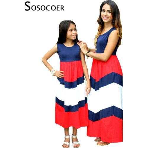 SOSOCOER Matching Dresses For Mom And Daughter