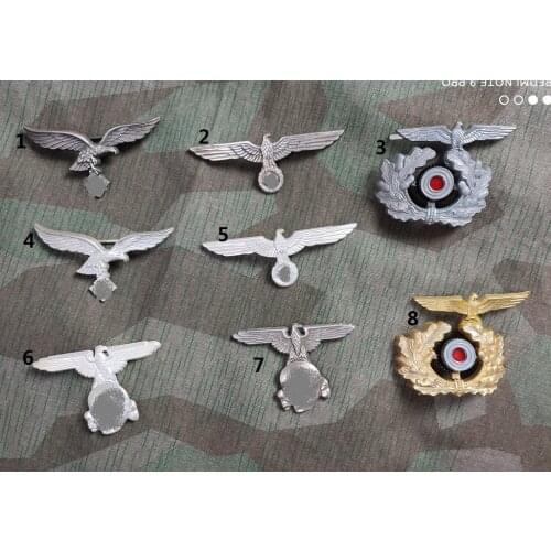 Officers Elite Reich Leader visor cap hat BADGE metal Badge Ancient role play collect