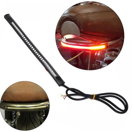 Motorcycle Light Bar Strip LED Brake Turn Signal License Plate Light Strip For Bobber Cafe Racer ATV kentekenplaat verlichting