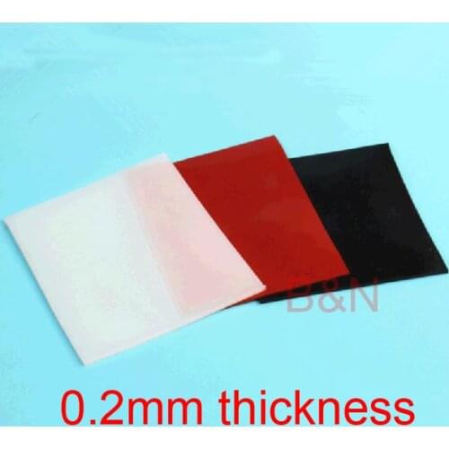 0.2mm thickness black silicon rubber sheet red Silicone Rubber Plate ultra-thin Silicon rubber board silicone thin film pad