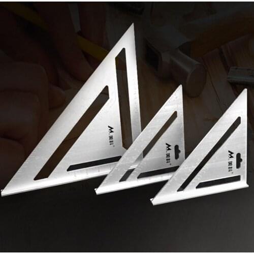 Triangle Ruler Multifunction Thicken Aluminun Alloy 45 Degree Triangular Ruler For Building Framing Tools Gauges