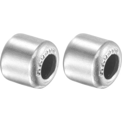 Uxcell Needle Roller Bearings, Open End, Stamping Steel Drawn Cup, Metric, 2pcs
