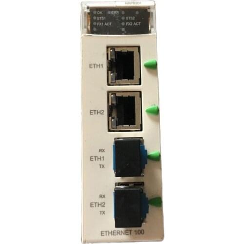 Schneider Electric Modicon BMXNRP0201 Fiber Converter Used In Good Condition