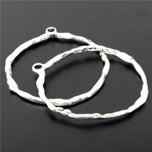 1pcs Silver Color Alloy Hollow Round Charm Pendant Blank Pendant Fit Jewelry DIY Handmade A2665