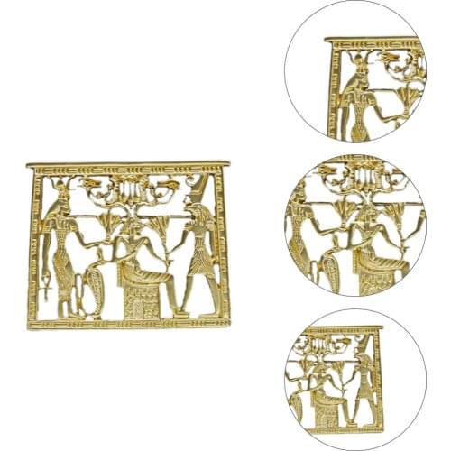 2pcs Creative Egyptian Temple Brooch Fashion Breastpin Clothes Decoration Brooch