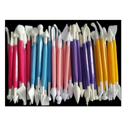 30 pcs lot Bakeware cake tool carving knife sculpture Fondant Cake Decorating Modelling Craft Clays Sugarcraft Tool Cutter