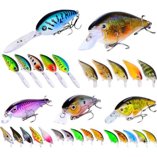 30 Pcs Minnow Popper Crankbaits Hook Señuelos De Pesca Mar Cebos Fishing Lure Bait Wobbler Swimbait Tackle Wedkarstwo Karpiowe