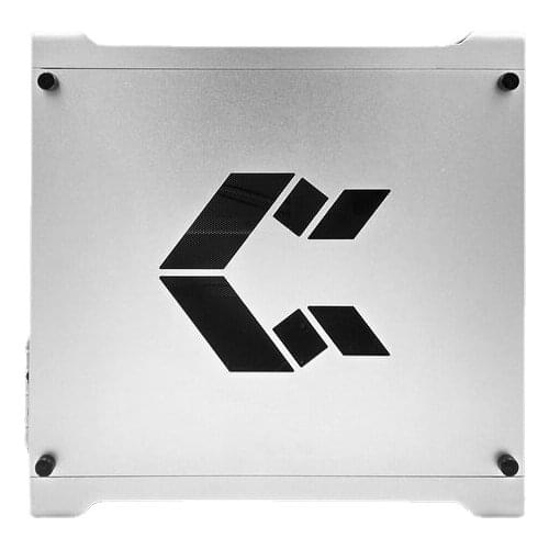 G5 desktop computer host side through chassis, Aluminum Mini DIY assembly machine small chassis power back line