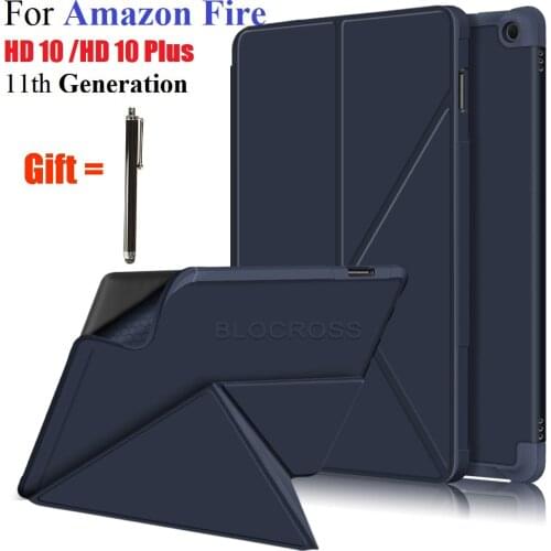 Case for Amazon Fire HD 10 2020 / HD 10 Plus Case Tablet Stand Smart Cover for Amazon Fire 2020 10.1 Inch Case shell with Stylus