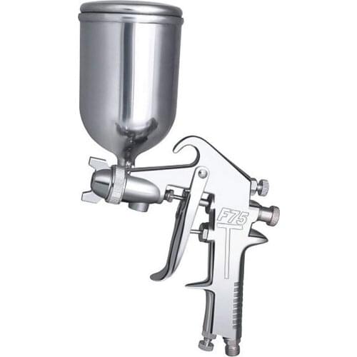 F-75G HVLP Spray Gun, Professional Gravity Feed Air Spray Paint Gun with 400cc Capacity Aluminum Cup