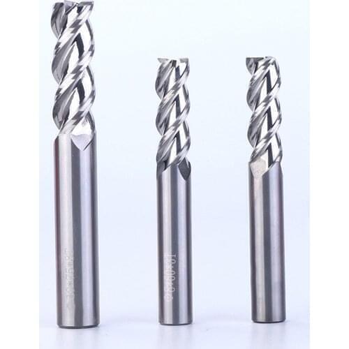 1mmx50mm Aluminum Copper Wood Cutter Endmill HRC55 3 Flute Cnc Milling Tools Tungsten Steel Milling Cutter End Mill