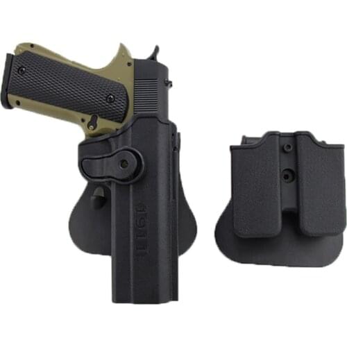 IMI Tactical 1911 Holster Combat Gun Holster for Colt 1911 Pistol Belt Waist holster Airsoft Case with Magazine Pouch