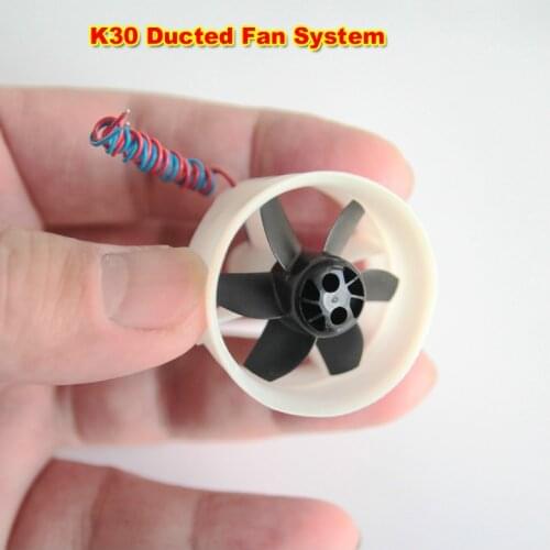 30mm K30 Ducted Fan System with K286 Brushed Motor for 1S RC Micro Indoor Airplane Fixed-Wing Drone