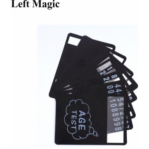 Age Perspective Card Magic Show Age Test Card Magic Props Stage Street Close-Up Magic Tricks Classic Toys With Instructions 3115