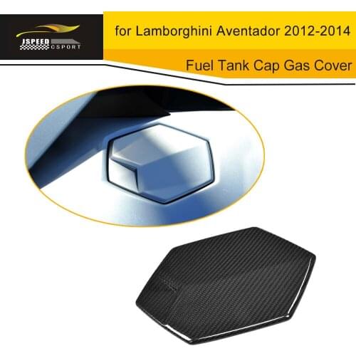 Carbon Fiber Fuel Tank Cap Gas Cover Trim Stickers case for Lamborghini Aventador 2012-2014 Car Accessories
