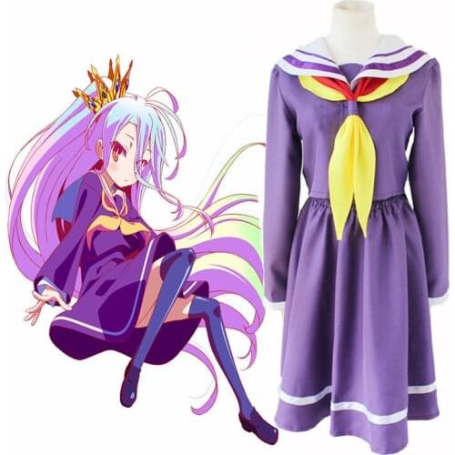 Anime No Game No Life Cosplay Costumes Shiro Cosplay Costume Sailor Uniform Halloween Carnival Party Women Cosplay Costume