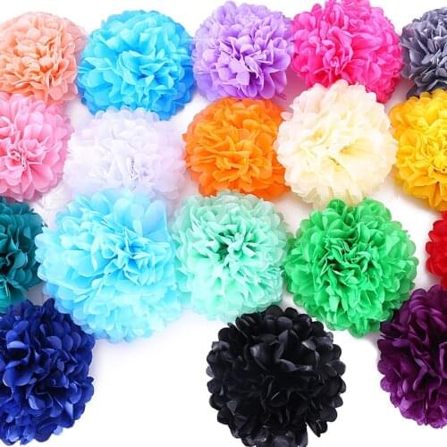 15 cm-35 cm round handmade paper towel pompoms suitable for family garden wedding birthday festival and wedding car decoration