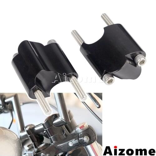 Motorcycle 2" Handlebar Riser 1" 25mm Bar Mount Handle Clamp Heighten Block For Harley Sportster XL1200X Forty-Eight 2010-2017