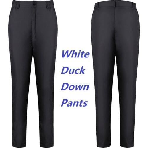 Man Winter Down Pants Male White Duck Down Trousers Men Streetwear Winter Thicken Warm Mens Business Down Pants PT-408